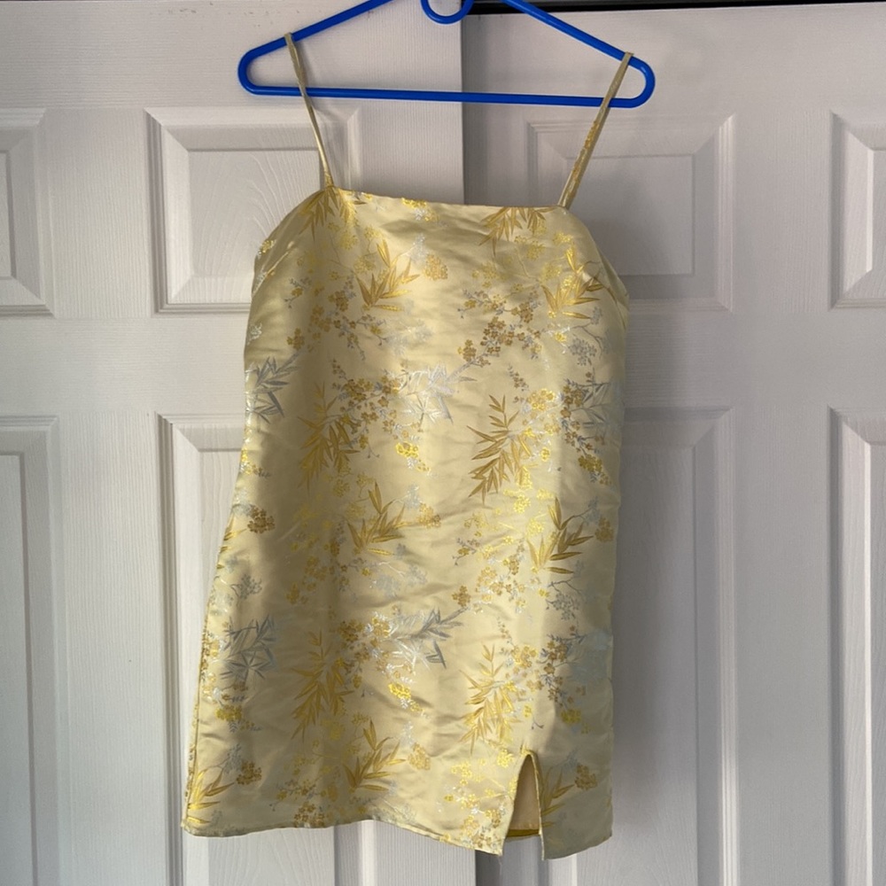 Fully lined Oriental print dress